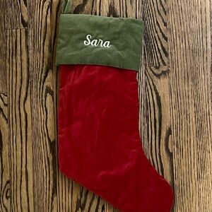 Pottery Barn Velvet Christmas Stocking